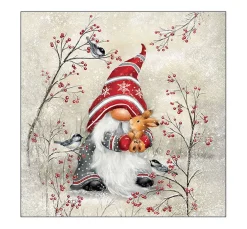 Ambiente Winter|Serviettentechnik>Serviette "Wichtel Umarmung"