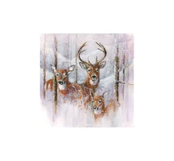 Ambiente Winter|Serviettentechnik>Serviette "Wildtiere im Winter"
