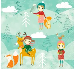 Stewo Winter|Serviettentechnik>Serviette "Winter Geschichte"