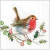 Ambiente Winter|Serviettentechnik>Serviette "Winter Robin"