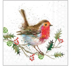 Ambiente Winter|Serviettentechnik>Serviette "Winter Robin"