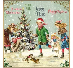 Ambiente Weihnachten|Serviettentechnik>Serviette "X-Mas On Ice"