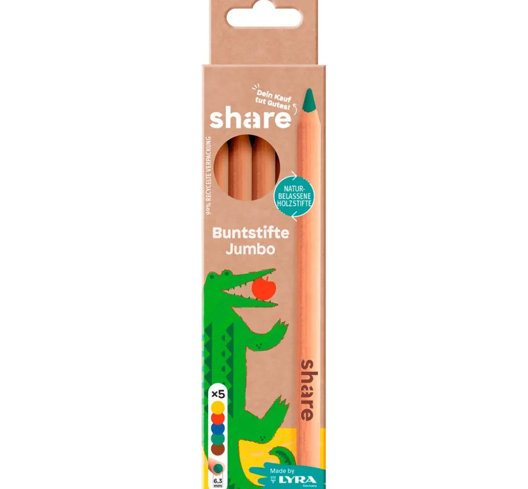Kinder share Stifte & Marker|Stifte>Buntstift Jumbo, 5er-Set