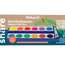 Kinder share Bastelfarbe|Schulmalfarbe>Deckfarbkasten, 12 Farben