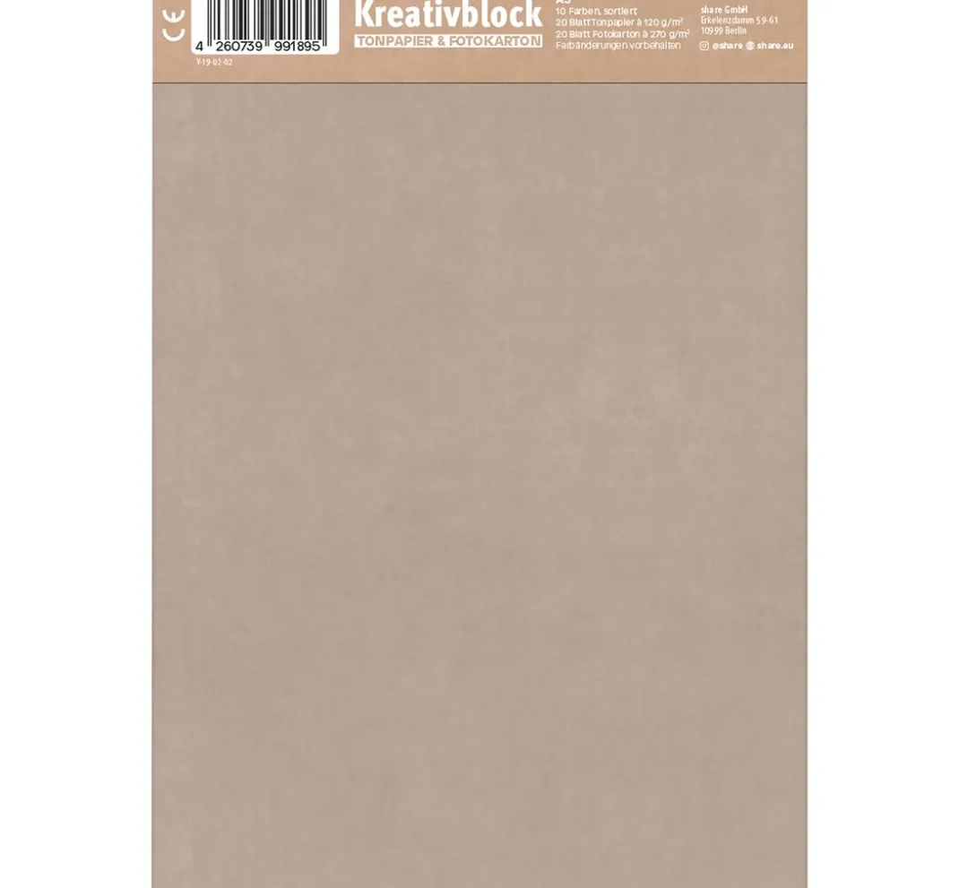 Kinder share Papier|Farb- & Motivblöcke>Kreativ-Bastelblock A5, 40 Blatt
