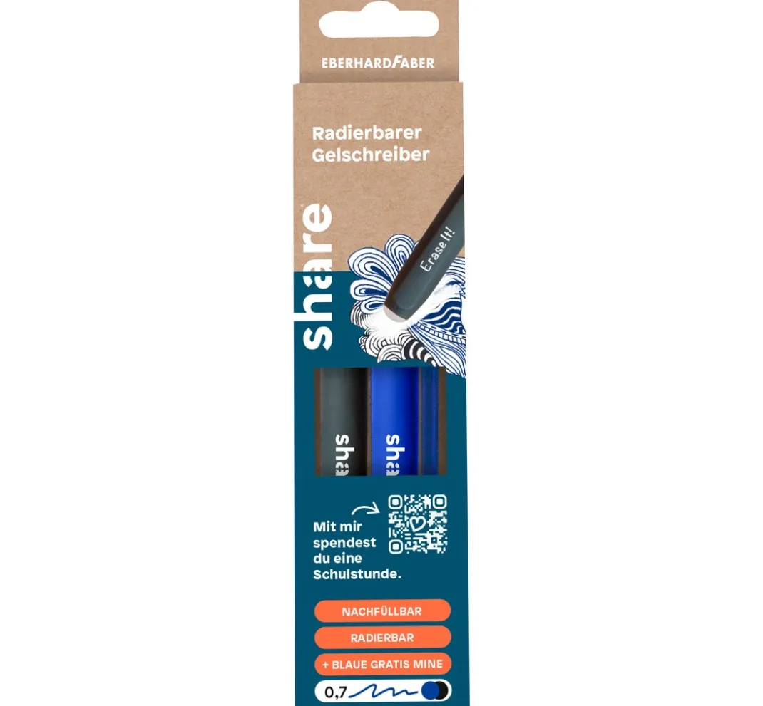 share Stifte>radierbarer Gelroller M, 2 Stk.
