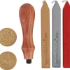 folia Siegelstempel &-Wachs|Wachsfarbe>Siegel-Set inkl. Handgriff