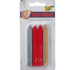 folia Siegelstempel &-Wachs|Wachsfarbe>Siegelwachs, 4 farbig
