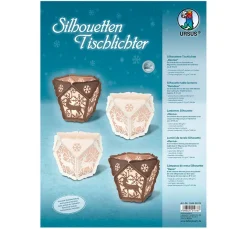 URSUS Papier-Bastelsets>Silhouetten-Tischlichter "Rentier"