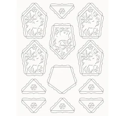 URSUS Papier-Bastelsets>Silhouetten-Tischlichter "Rentier"