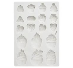 Stamperia Gießformen>Silikon Gießform "Coffee and Chocolate - Sweets"