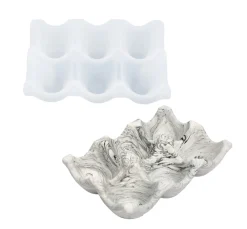 Jesmonite Gießformen>Silikon Gießform "6er Eierpalette"