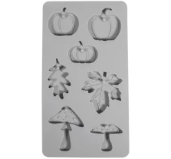 Rayher Gießformen>Silikon Gießform "Kürbis, Pilz, Blatt"