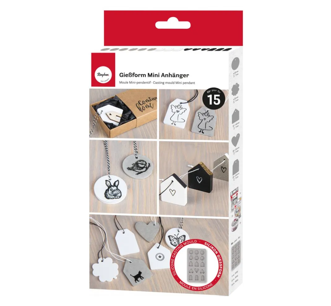 Rayher Gießformen>Silikon Gießform "Mini Anhänger"