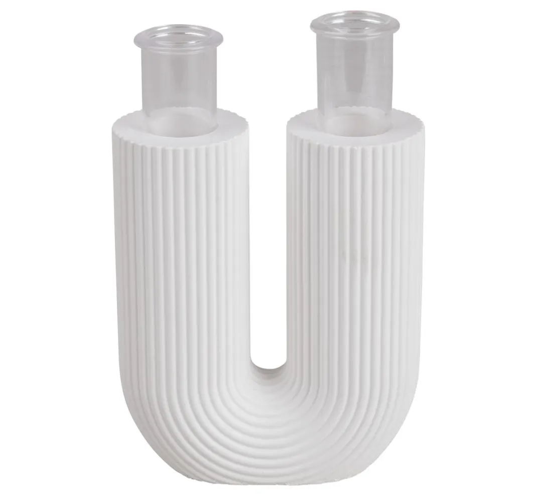 Rayher Gießformen>Silikon Gießform "U-Form Vase geriffelt"