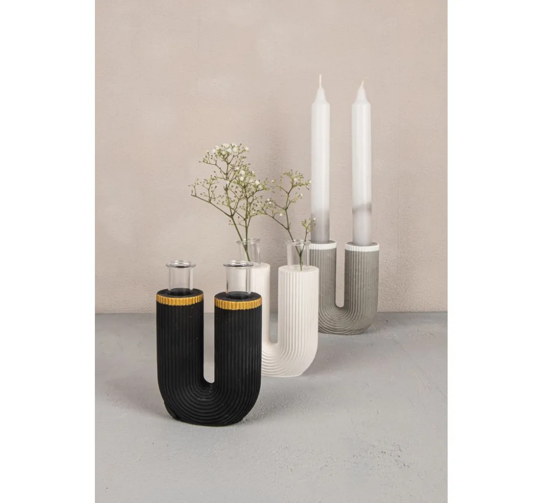 Rayher Gießformen>Silikon Gießform "U-Form Vase geriffelt"