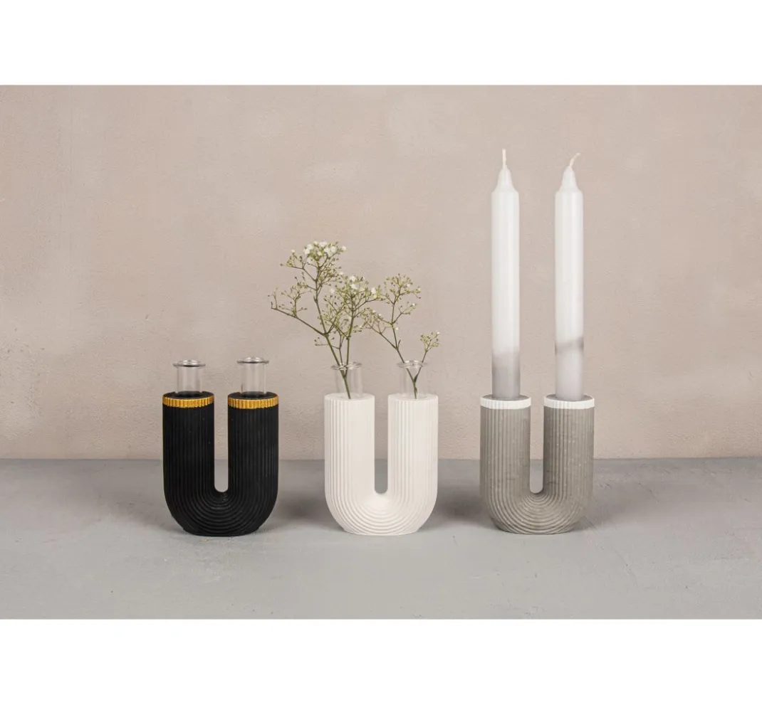 Rayher Gießformen>Silikon Gießform "U-Form Vase geriffelt"