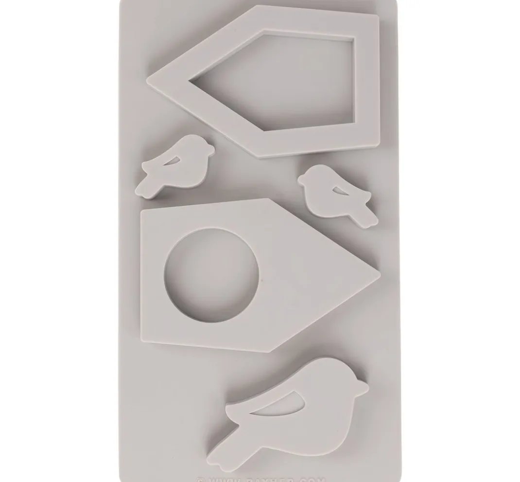 Rayher Seifen-Design|Gießformen>Silikon Gießform "Vogelhäuser & Vögel"