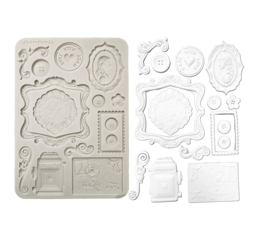 Stamperia Gießformen>Silikonform A5 "Quiet Days - Plates"