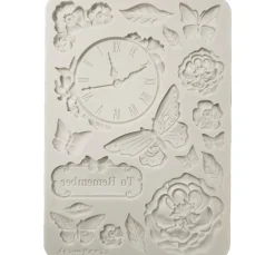 Stamperia Gießformen>Silikonform A5 "Quiet Days - Clock"