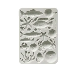 Stamperia Gießformen>Silikonform A5 "Silent Sea - Shells & Fish"