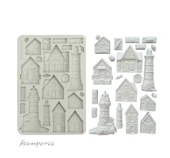 Stamperia Gießformen>Silikonform A5 "Silent Sea - Lighthouse"