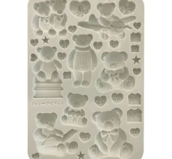 Stamperia Gießformen>Silikonform A5 "The Owl's House - Teddy & Bears"