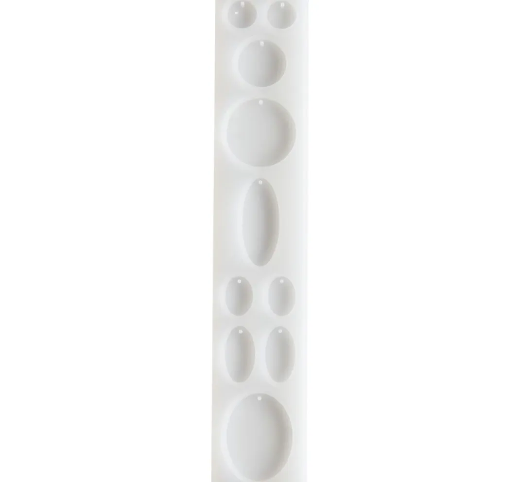 Rico Design Schmuck Gießen|Gießformen>Silikonform für Schmuck "Anhänger Rund und Oval"