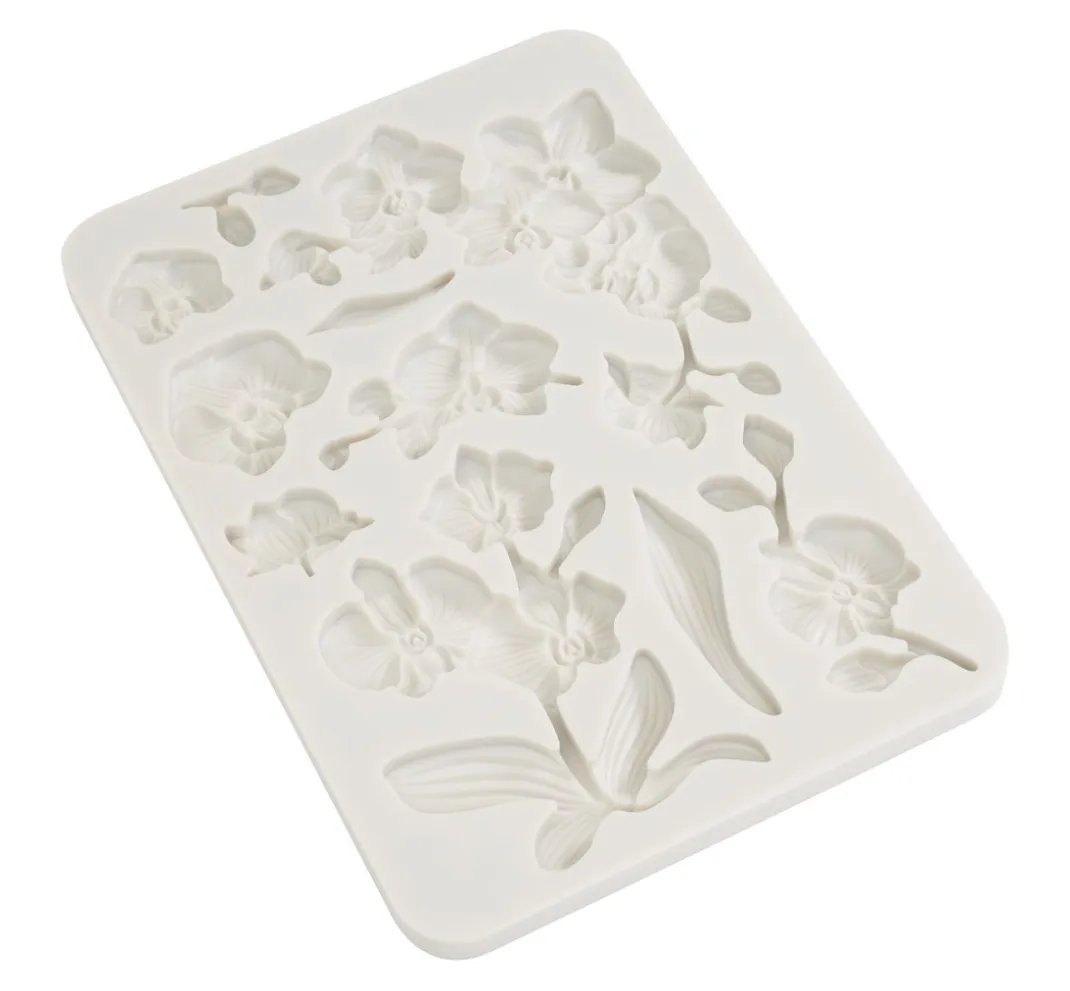 Stamperia Gießformen>Silikonform "Orchids and Cats - Orchids"