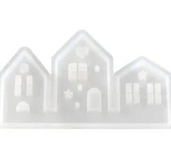 HobbyFun Gießformen>Silikon-Gießform "Häuserreihe" mit Steckkante