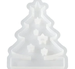 HobbyFun Gießformen>Silikon-Gießform "Tannenbaum" mit Steckkante