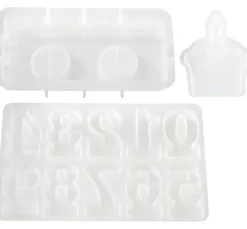 HobbyFun Gießformen>Silikon-Gießform "Zahlen-Set" mit Steckkante