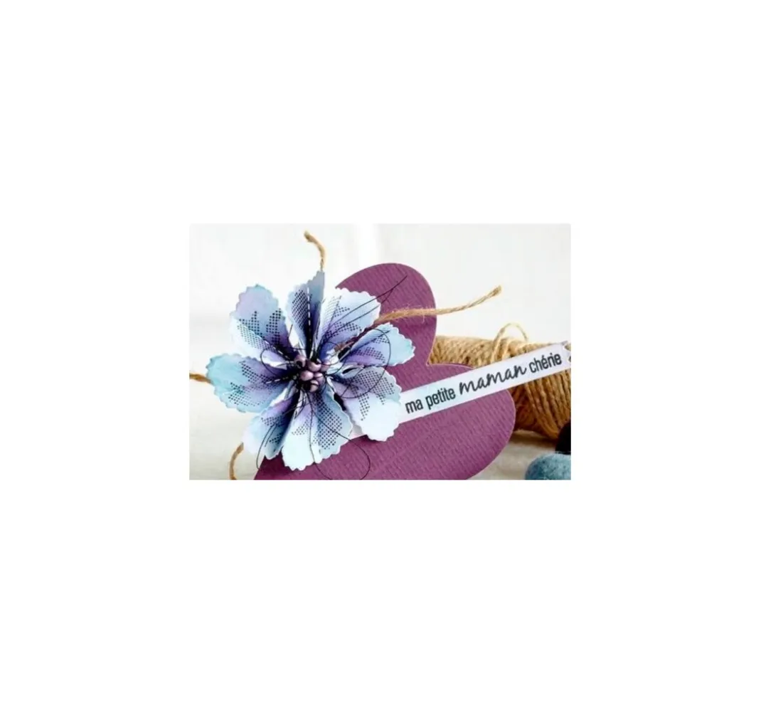 FarbTon Papier Stempel & Zubehör|Kartengestaltung>Silikonstempel für Faltblume "Malva"