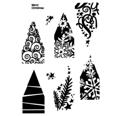 FarbTon Papier Scrapbooking|Kartengestaltung>Silikonstempel für Faltstern Groß "Christmas"