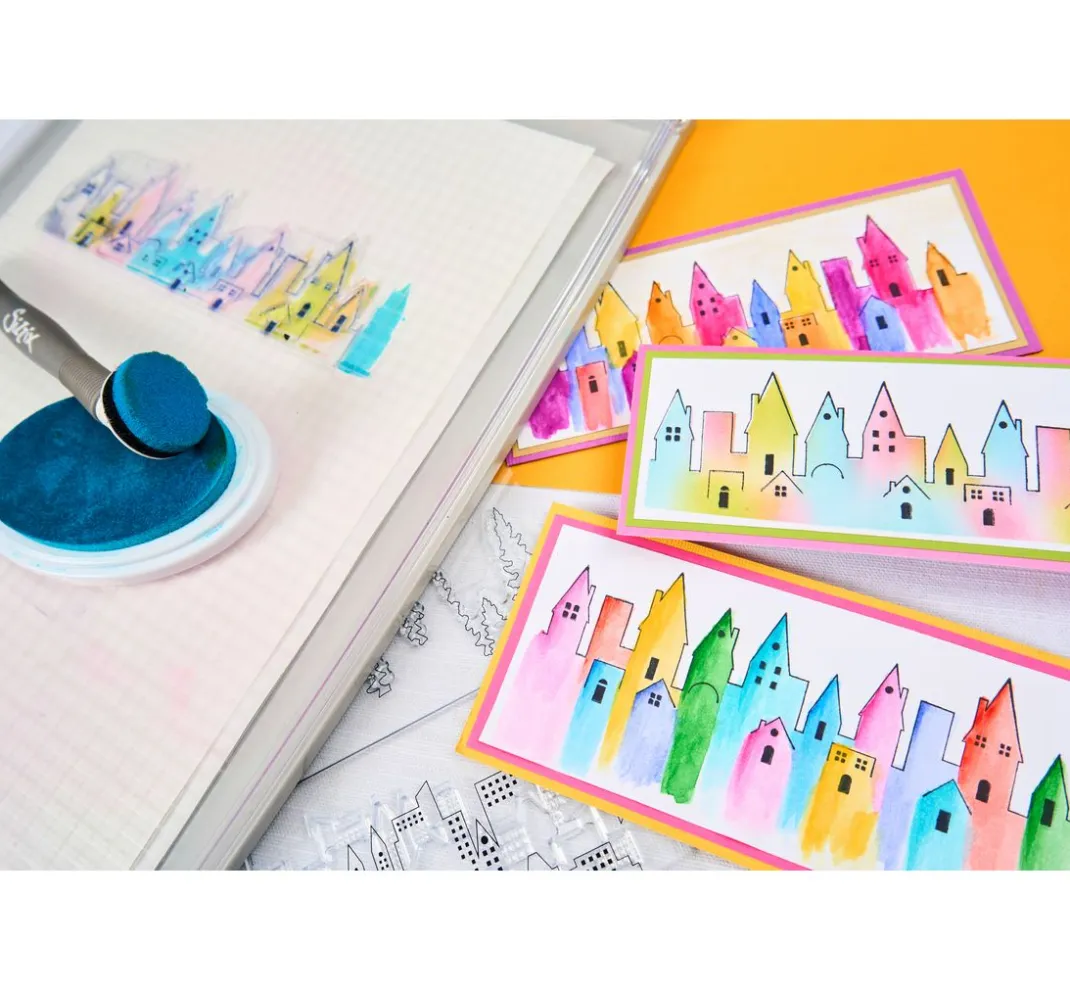 Sizzix Stempel & Zubehör|Kartengestaltung>Clear Stamp Set "Cosmopolitan - The View by Stacey Park"