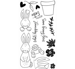 Sizzix Stempel & Zubehör|Kartengestaltung>Clear Stamps Set by Catherine Pooler "Bunny Bits & Blooms"