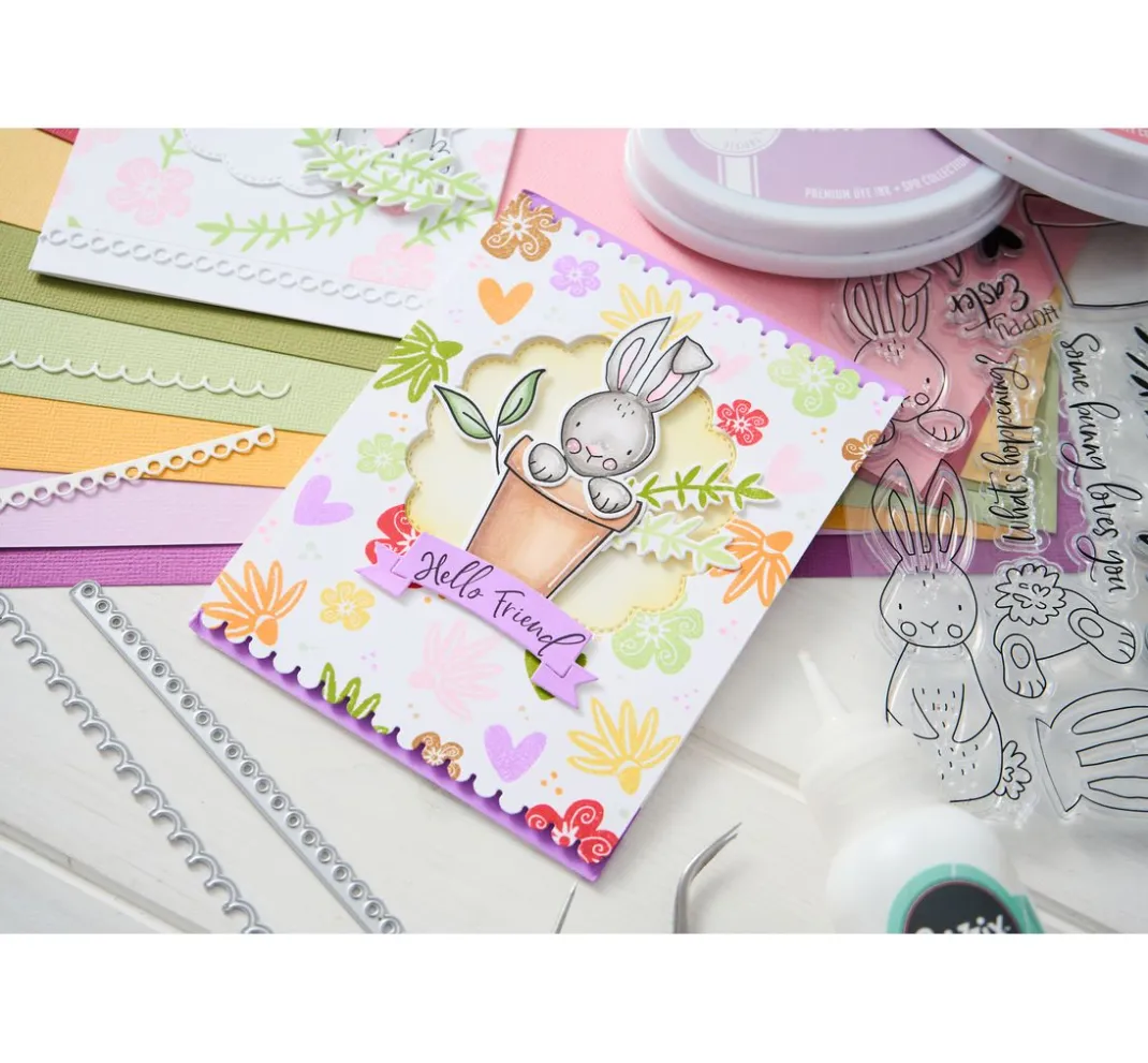 Sizzix Stempel & Zubehör|Kartengestaltung>Clear Stamps Set by Catherine Pooler "Bunny Bits & Blooms"