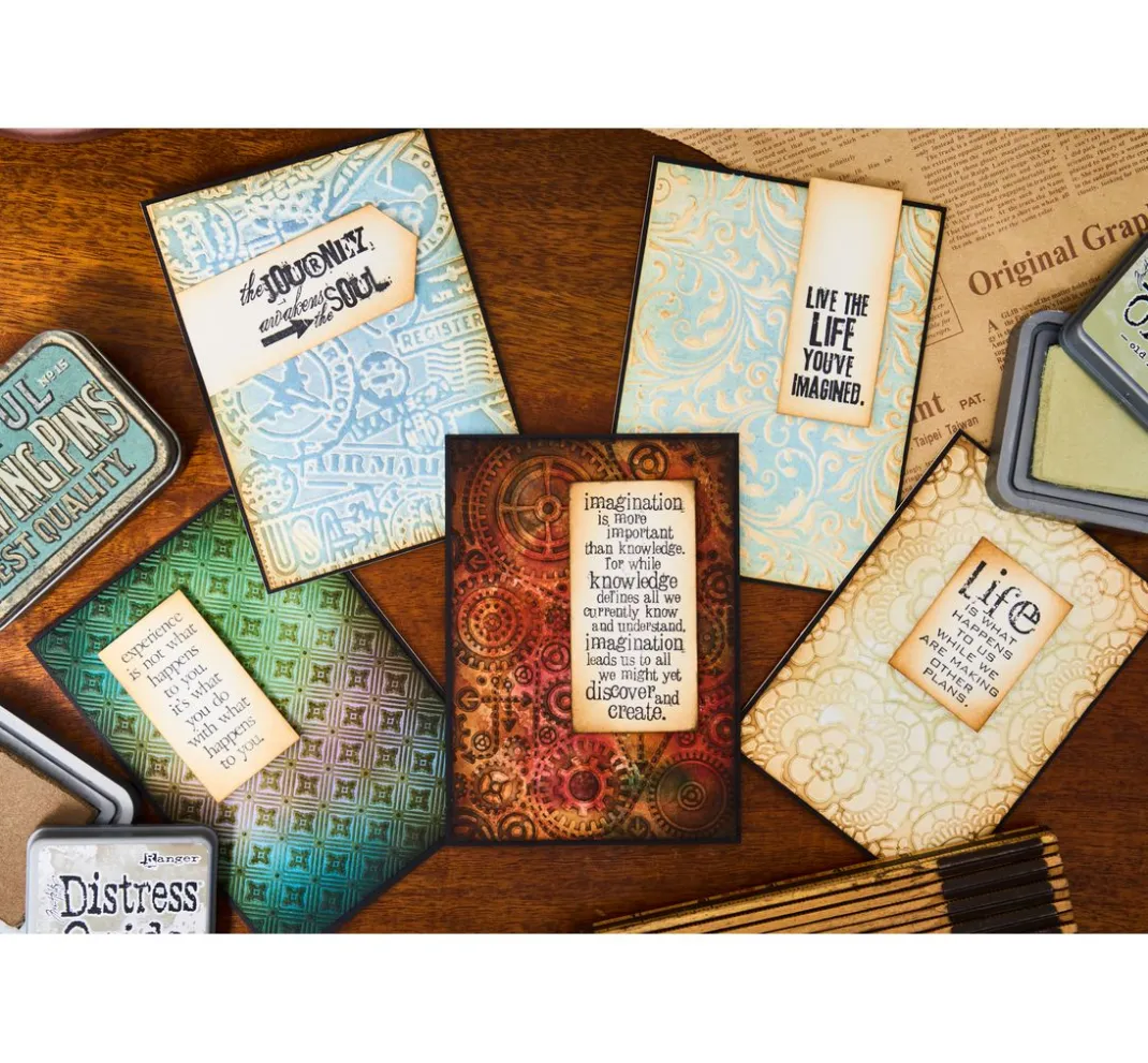 Sizzix Stanz- & Prägemaschinen|Schablonen>Multi-Level-Prägeschablone "Vault Gears by Tim Holtz"