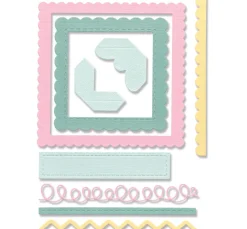 Sizzix Stanz- & Prägemaschinen|Schablonen>Thinlits Stanzschablone "Fabulous Frames & Borders"