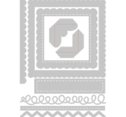 Sizzix Stanz- & Prägemaschinen|Schablonen>Thinlits Stanzschablone "Fabulous Frames & Borders"