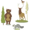 Sizzix Stanz- & Prägemaschinen|Schablonen>Thinlits Stanzschablone "Forest Animals #2"