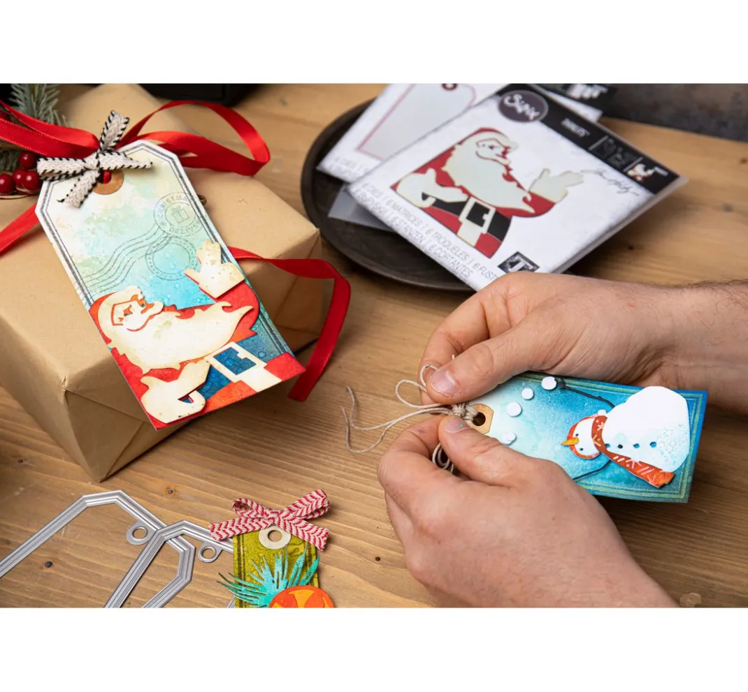 Sizzix Stanz- & Prägemaschinen|Scrapbooking>Thinlits Stanzschablone "Retro Santa by Tim Holtz"