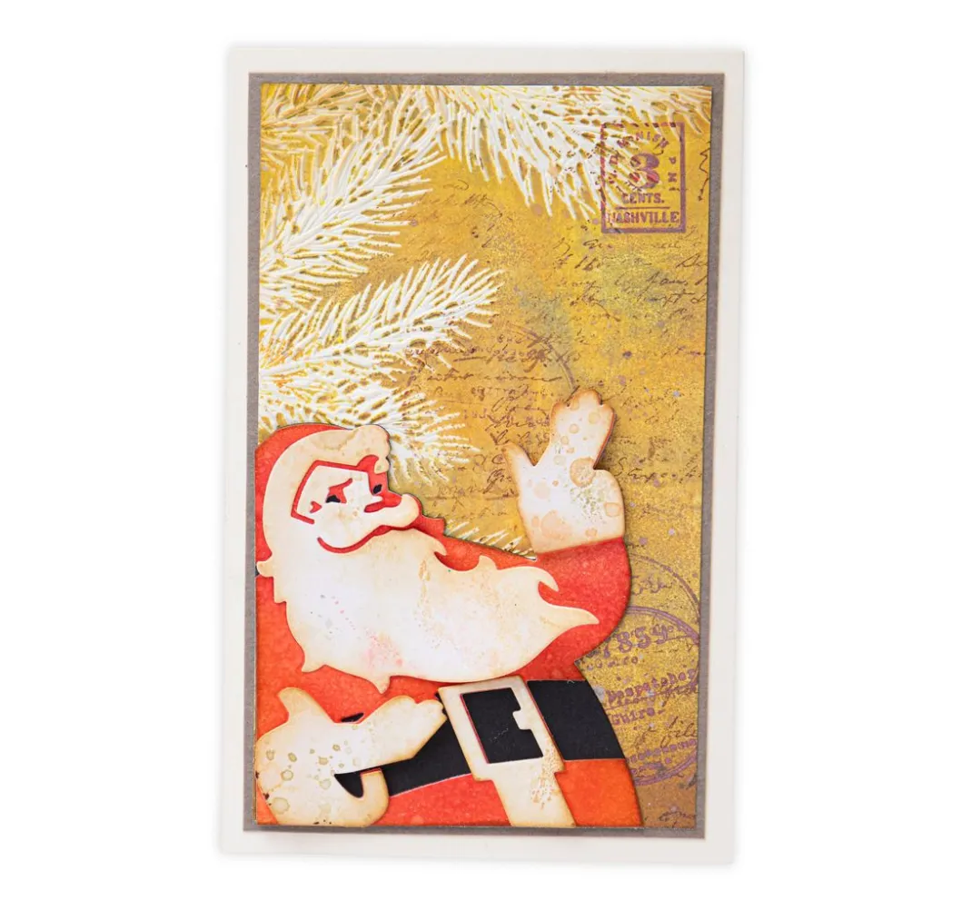 Sizzix Stanz- & Prägemaschinen|Scrapbooking>Thinlits Stanzschablone "Retro Santa by Tim Holtz"