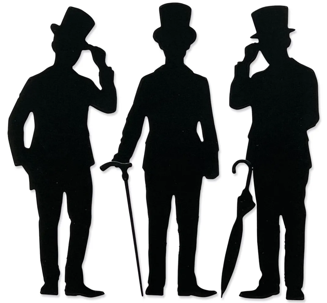 Sizzix Stanz- & Prägemaschinen|Schablonen>Thinlits Stanzschablone "Gentlemen by Tim Holtz"