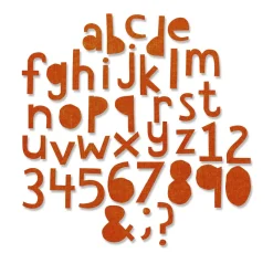 Sizzix Stanz- & Prägemaschinen|Schablonen>Thinlits Stanzschablone "Alphanumeric Cutout Lower by Tim Holtz"