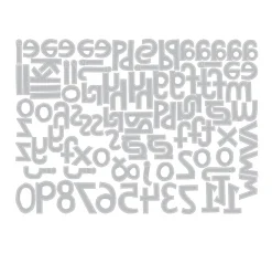 Sizzix Stanz- & Prägemaschinen|Schablonen>Thinlits Stanzschablone "Alphanumeric Cutout Lower by Tim Holtz"