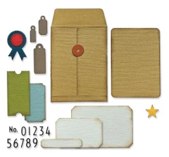 Sizzix Stanz- & Prägemaschinen|Schablonen>Thinlits Stanzschablone "Collector by Tim Holtz"