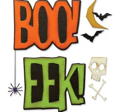 Sizzix Stanz- & Prägemaschinen|Schablonen>Thinlits Stanzschablone "Big Frights by Tim Holtz"