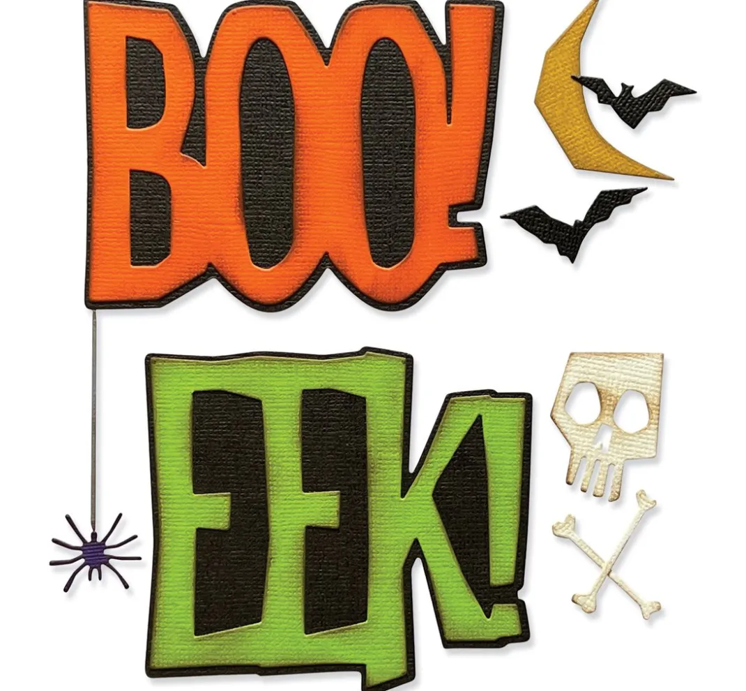 Sizzix Stanz- & Prägemaschinen|Schablonen>Thinlits Stanzschablone "Big Frights by Tim Holtz"