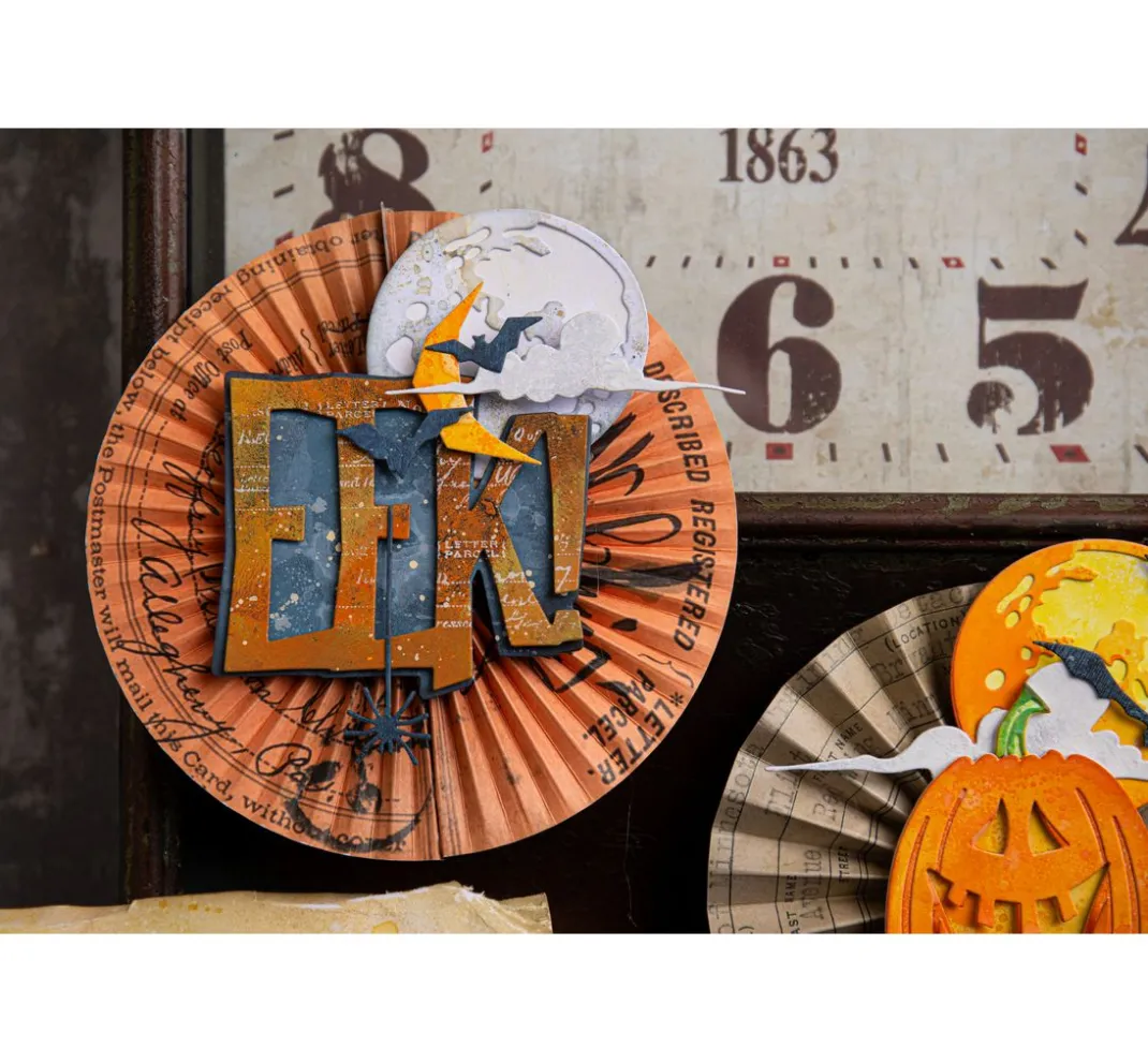 Sizzix Stanz- & Prägemaschinen|Schablonen>Thinlits Stanzschablone "Big Frights by Tim Holtz"